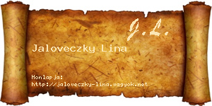 Jaloveczky Lina névjegykártya